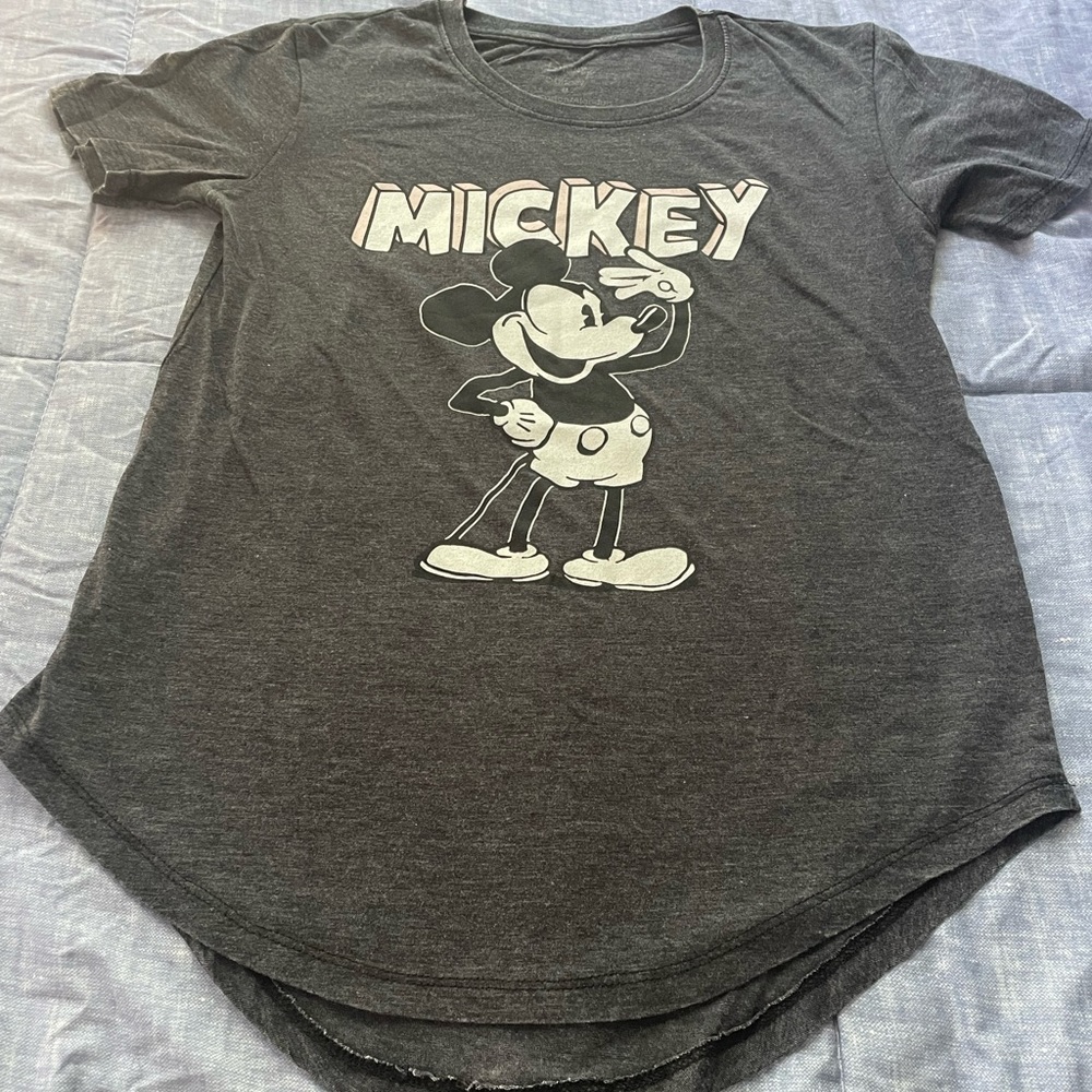 Kids Gray Mickey Mouse T-Shirt Size 8